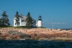 Winter Harbor Light Protects Mariners from Rocky Island Shore
